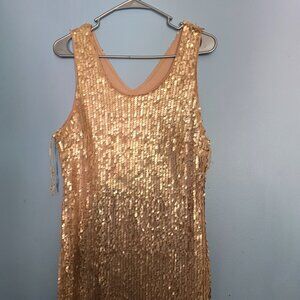 XL Forever Gold/Bronze Sequin Dress